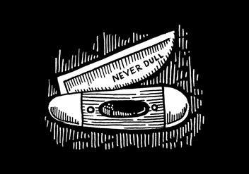 Never Dull Pocket Knife Vector - Free vector #381029